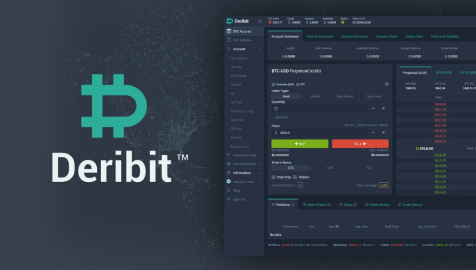 Deribit加密貨幣衍生品交易平台 Deribit加密貨幣衍生品交易平台
