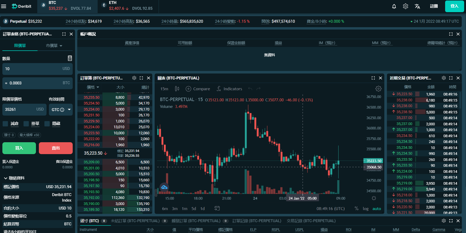 Deribit 加密貨幣衍生品交易 Deribit 加密貨幣衍生品交易