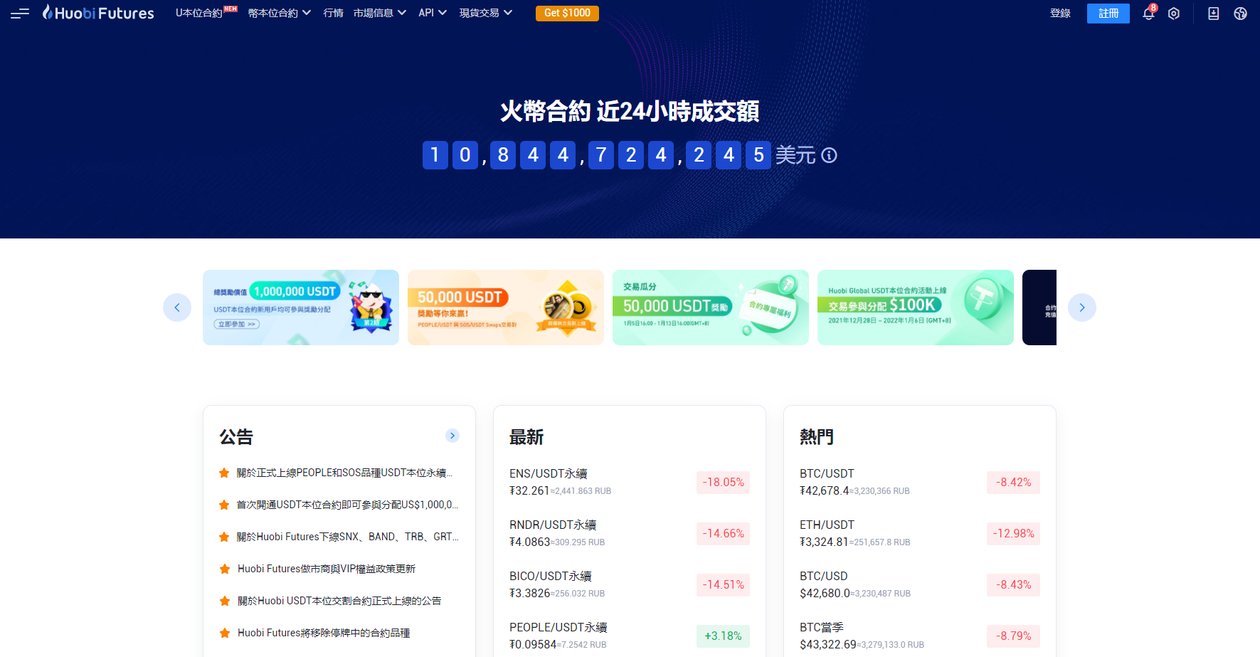 Huobi Global提供加密期貨交易 Huobi Global提供加密期貨交易