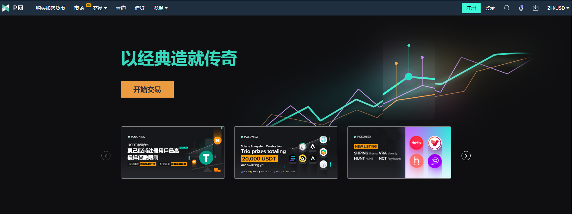 與值得信賴的 Poloniex 交易所進行交易 與值得信賴的 Poloniex 交易所進行交易
